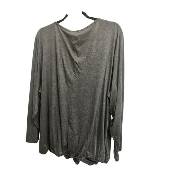 Bloomchic Gathered Wrap Top Grey - Picture 3 of 6